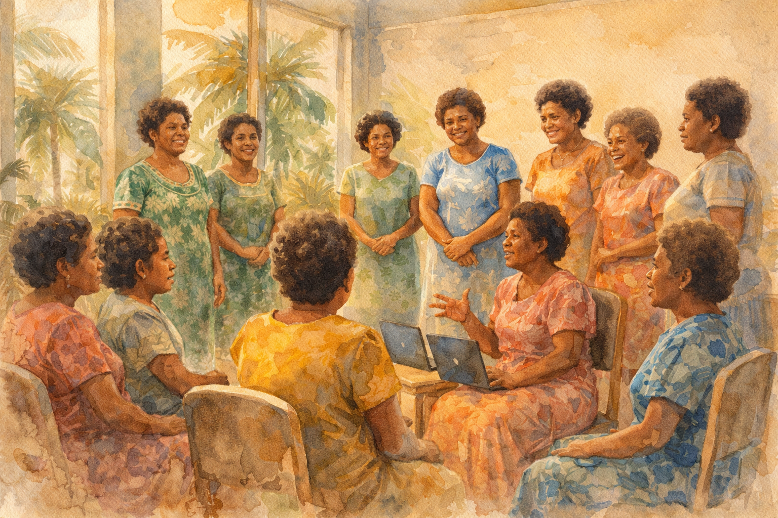 Fiji, Fidschi 200 Bäuerinnen treffen sich in Suva und feiern ihre Besten