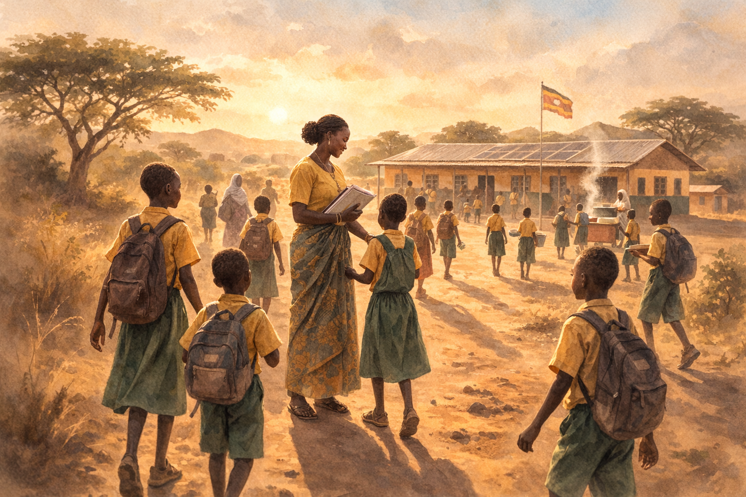 Uganda, Uganda Evaline unterrichtet, wie man bleibt, auch wenn es schwer ist