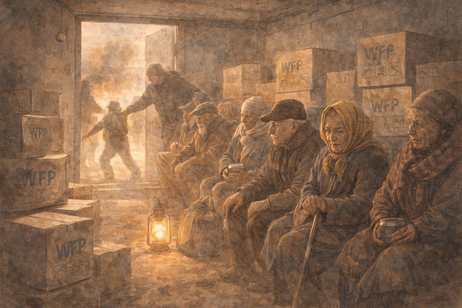 Ukraine, Ukraine Eine Lebensmittelbox als 30 Tage Luft zum Atmen