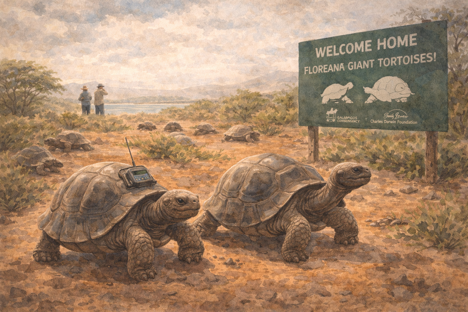 Ecuador, Ecuador Floreana bekommt seine Riesenschildkröten zurück, nach über 180 Jahren